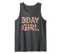 Funny Bday Girl Cottagecore Cumpleaños Celebra Bestie Camiseta sin Mangas