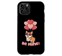 Funny Be Mine Valentines Day Heart Balloons Corgi Dog Lover Carcasa para iPhone 11 Pro