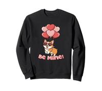 Funny Be Mine Valentines Day Heart Balloons Corgi Dog Lover Sudadera