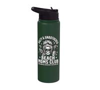 Funny Beach Mom Club Skeleton Salty and Unbothered Stainless Steel Insulated Water Bottle