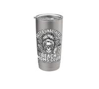 Funny Beach Mom Club Skeleton Salty and Unbothered Vaso térmico de acero inoxidable de doble pared