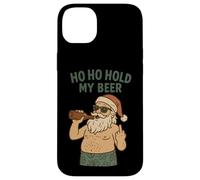 Funny Beach Santa - Ho Ho Hold My Beer, Pájaro del Dedo Medio Carcasa para iPhone 14 Plus