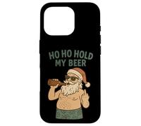 Funny Beach Santa - Ho Ho Hold My Beer, Pájaro del Dedo Medio Carcasa para iPhone 16 Pro