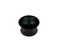 Funny Bear Face - Gráfico de Contorno de Cara de Cuatro Osos PopSockets PopGrip Adhesivo