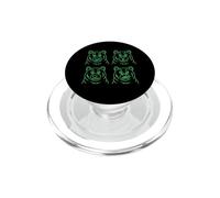 Funny Bear Face - Gráfico de Contorno de Cara de Cuatro Osos PopSockets PopGrip para MagSafe