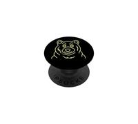 Funny Bear Face - Gráfico de Contorno de Cara de Oso PopSockets PopGrip Adhesivo