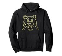Funny Bear Face - Gráfico de Contorno de Cara de Oso Sudadera con Capucha