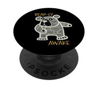 Funny Bear Juego de Palabras Bear-LY Awake PopSockets PopGrip Adhesivo