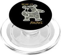 Funny Bear Juego de Palabras Bear-LY Awake PopSockets PopGrip para MagSafe