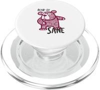 Funny Bear Juego de Palabras Bear-LY Sane PopSockets PopGrip para MagSafe