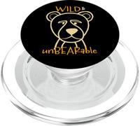 Funny Bear Juego de Palabras Salvaje e insoportable PopSockets PopGrip para MagSafe