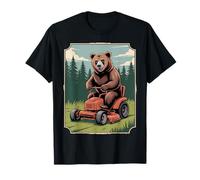 Funny Bear Operando Cortacésped Bosque Camiseta