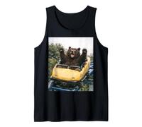 Funny Bear Roller Coaster Meme Silly Graphic Camiseta sin Mangas