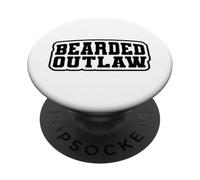 Funny Beard Lover Gift Idea for Men Who Live the Outlaw Life PopSockets PopGrip Adhesivo
