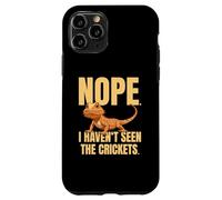 Funny Bearded Dragon Meme Nope I Haven't Seen The Crickets Carcasa para iPhone 11 Pro