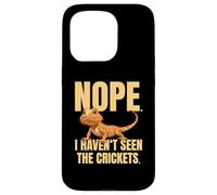 Funny Bearded Dragon Meme Nope I Haven't Seen The Crickets Carcasa para iPhone 15 Pro