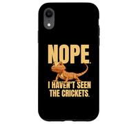 Funny Bearded Dragon Meme Nope I Haven't Seen The Crickets Carcasa para iPhone XR