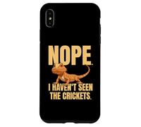 Funny Bearded Dragon Meme Nope I Haven't Seen The Crickets Carcasa para iPhone XS MAX