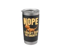 Funny Bearded Dragon Meme Nope I Haven't Seen The Crickets Vaso térmico de acero inoxidable de doble pared