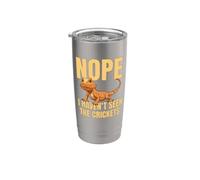 Funny Bearded Dragon Meme Nope I Haven't Seen The Crickets Vaso térmico de acero inoxidable de doble pared