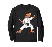 Funny Bearded Dragons Doing Karate Samurai Ninja Lizard Manga Larga