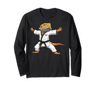 Funny Bearded Dragons Doing Karate Samurai Ninja Lizard Manga Larga