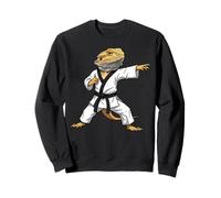 Funny Bearded Dragons Doing Karate Samurai Ninja Lizard Sudadera
