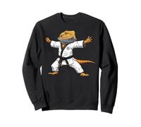 Funny Bearded Dragons Doing Karate Samurai Ninja Lizard Sudadera