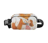 Funny Bee Collecting Honey - Elegante bolsa cruzada para mujeres, hombres, adolescentes, bolsa de cinturón resistente al agua para senderismo, Fox Little Girl, 1 size
