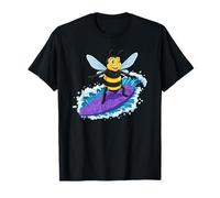 Funny Bee está surfeando una ola del océano 1 - Fan Fun Camiseta