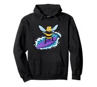 Funny Bee está surfeando una ola del océano 1 - Fan Fun Sudadera con Capucha