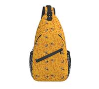 Funny Bee Sling Bag Casual Crossbody Hombro Mochila Pecho Daypack para Hombres Mujeres Viajes Deporte Senderismo Gimnasio