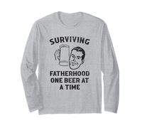 Funny Beer Dad - Sobreviviendo a la paternidad una Cerveza a la Vez Manga Larga