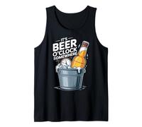 Funny Beer O'Clock National Beer Day Celebration Brew Fan Camiseta sin Mangas