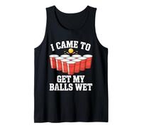 Funny Beer Pong I Came To Get My Balls Wet Funny Beer Humor Camiseta sin Mangas