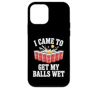 Funny Beer Pong I Came To Get My Balls Wet Funny Beer Humor Carcasa para iPhone 12 mini