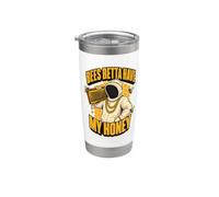 Funny Bees Betta Have My Honey Apicultor Juego de palabras de apicultura Vaso térmico de acero inoxidable de doble pared