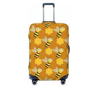 Funny Bees Honeycombs - Fundas protectoras elásticas para equipaje de viaje, 45,7 a 81,3 cm, color amarillo, Negro, Large