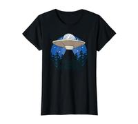 Funny Believe in OVNIs Alien Space Mystery Beam Design Camiseta gráfica económica, Mujer, Negro, XS