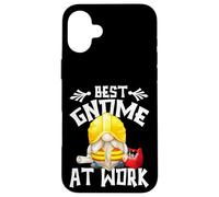 Funny Best Construction Worker GNOME Dad Who Loves Building Carcasa para iPhone 16 Plus