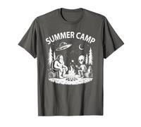 Funny Best Summer Camp Ever Alien Bigfoot Camping Conspiración Camiseta