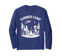Funny Best Summer Camp Ever Alien Bigfoot Camping Conspiración Manga Larga