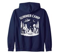 Funny Best Summer Camp Ever Alien Bigfoot Camping Conspiración Sudadera con Capucha