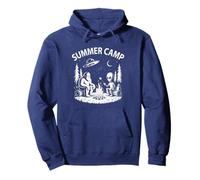 Funny Best Summer Camp Ever Alien Bigfoot Camping Conspiración Sudadera con Capucha