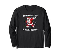 Funny Big Nick Energy Christmas Santa African American Manga Larga