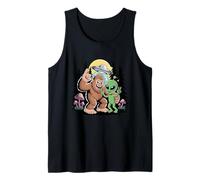 Funny Bigfoot Alien Sasquatch Rock on Hand Sign Ovnife Camiseta sin Mangas