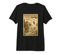 Funny Bigfoot Bruh UFO Alien Loch Ness Monster Abduction Camiseta Premium