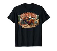 Funny Bigfoot Camping 2026 Crew Vintage Outdoor Adventure Camiseta