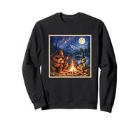 Funny Bigfoot Camping Alien Nessie Sasquatch Campfire Art Sudadera