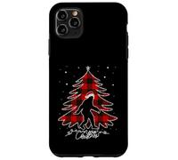 Funny Bigfoot Christmas Tree Lights Plaid Xmas Sasquatch Carcasa para iPhone 11 Pro MAX